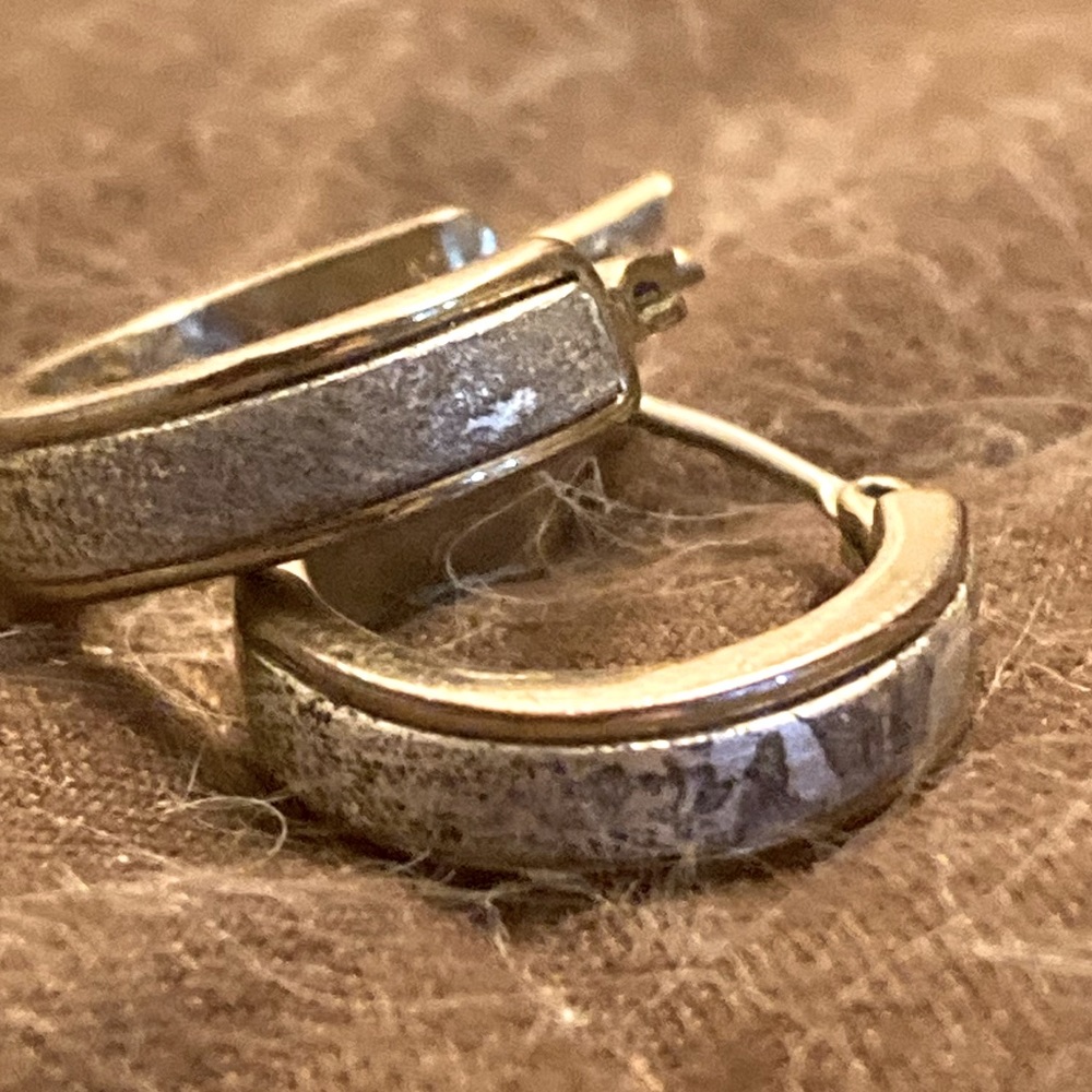 Vintage Monet earrings, unique with gold and silver tone